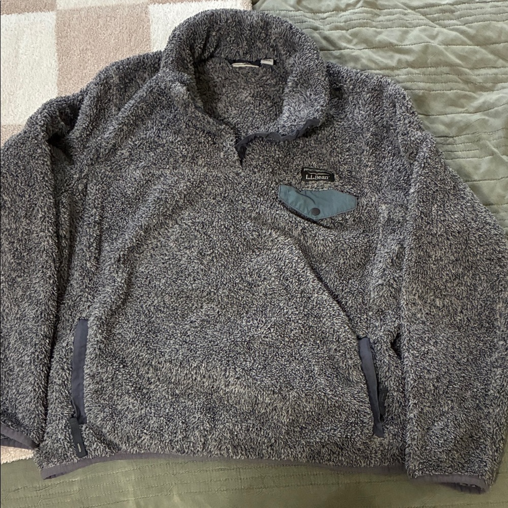 L.L. Bean woman’s  Charcoal Zip Up  Sweater